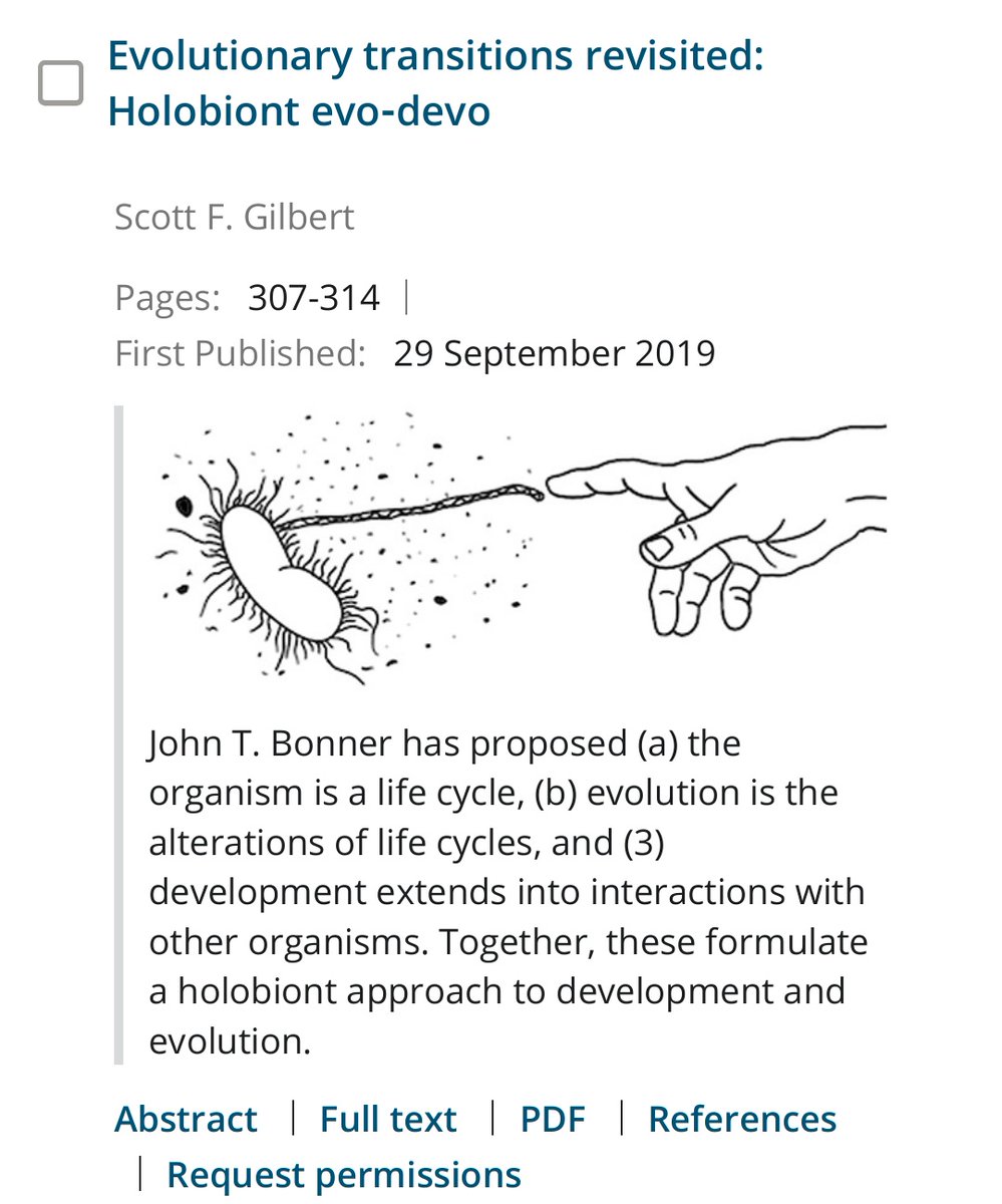 EES_update's tweet photo. We have #holobiont and #hologenome contributions from Scott F Gilbert and Adena Collens, Emma Kelley, Laura A Katz. #evodevo #modernsynthesis #epigenetics #evotransitions https://t.co/hnnqmcbPGe