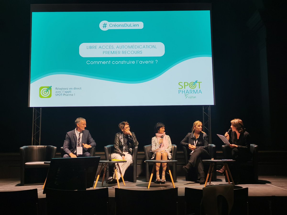 GautierDav's tweet image. #SPOTpharma | Table ronde autour de l’avenir officinal au congrès @SpotPharma ! 👥

💬 Divers sujets d’actualité ▶️ libre accès, #automedication 

Le #pharmacien professionnel de santé de proximité acteur majeur des soins de 1er recours !
