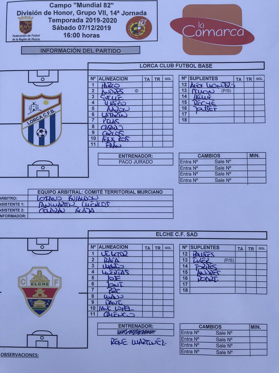 En Lorca para ver el <a href="/LorcaCFB/">Lorca Club Fútbol Base</a> 🆚 <a href="/elchecfoficial/">🌴</a> de <a href="/RafaRoldan13/">Rafa Roldan</a> , <a href="/jose_ruizzz5/">jose ruiz</a> @jonatha76542007 #Andres y <a href="/9rodrimc1/">9rodrimc</a> . <a href="/rgfootball_web/">ℝ𝔾𝔽𝕠𝕠𝕥𝕓𝕒𝕝𝕝</a> #CanteraRG