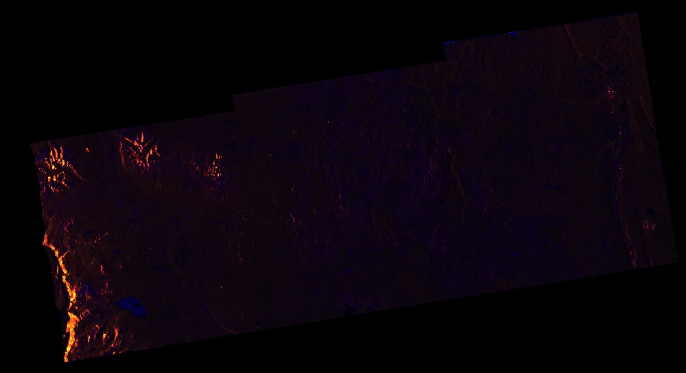 Canada, Hanceville (-124.108235, 52.650253)
2019-12-06 02:03:01 UTC
Ascending orbit
VV, VH polarizations