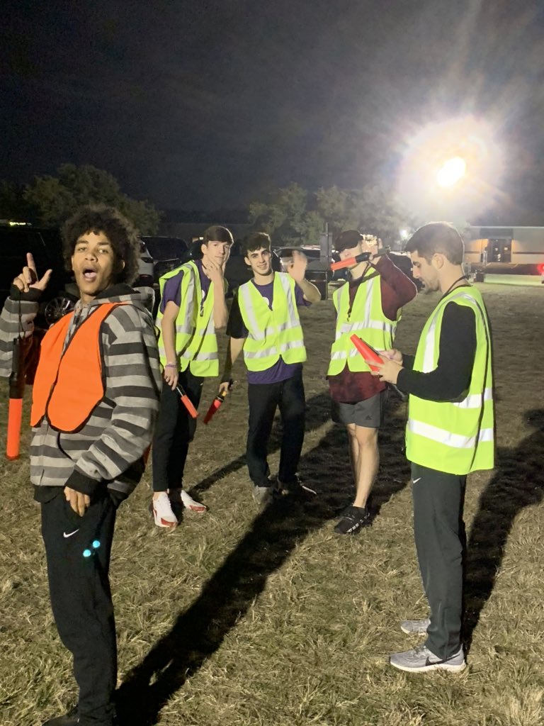 Great to have the guys volunteer to be parking attendants at the good shepherd church festivities!  Rangers helping out where they can!!!@grantmoyer_3