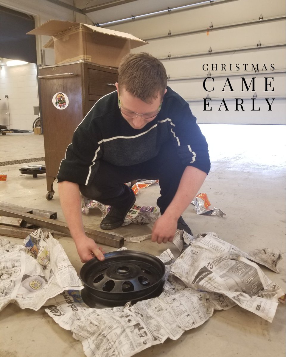 Thank you Weber CTE for the parts for our projects, this is member of Team 1 building a mini bike, there is three mini bike teams and 5 drift trike teams, and two go-kart teams!!!