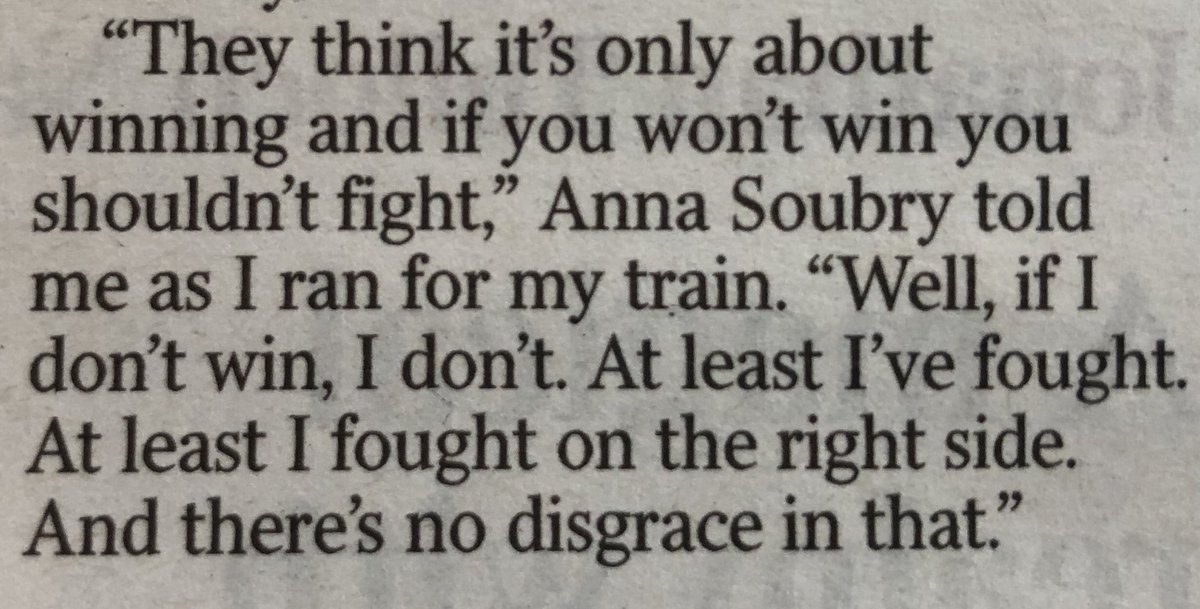 PickardJE's tweet photo. quote of the day from ⁦@Anna_Soubry⁩ to Matthew Parris in The Times https://t.co/akmE7SB8Lv
