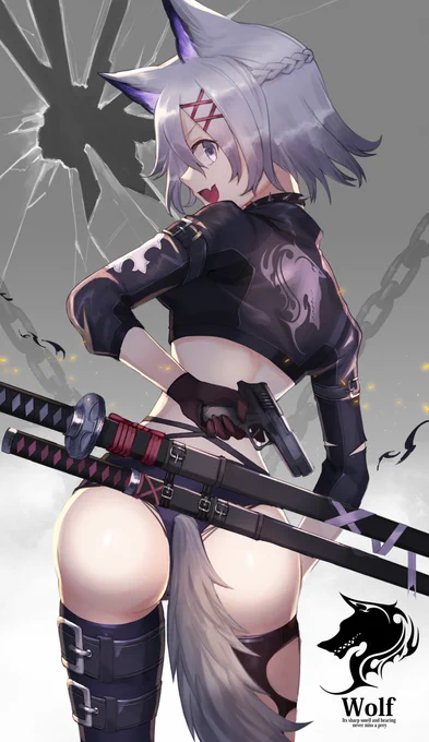 wolf #オリジナル #女の子 #ケモミミ https://t.co/R3KwNJUGcc 