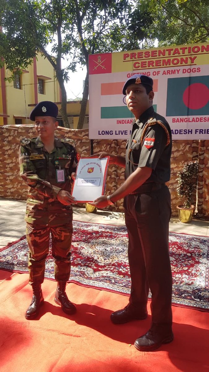 ihcdhaka's tweet photo. In continuation of enhanced defence cooperation between 🇮🇳 and 🇧🇩, Indian Army gifts 10 Mine Detection Dogs (MDDs) to Bangladesh Army as a goodwill gesture at Petrapole-Benapole ICP in a ceremonial function.
@easterncomd 
@adgpi https://t.co/27bJGWcQXF