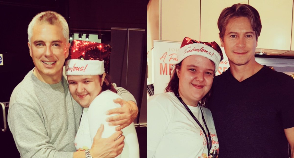 AutisticGirl92's tweet photo. @JohnBarrowman u did an amazing show last night &amp; u have made my christmas &amp; also ur lovely hub @scottmale did as well. Well after 14 yrs of waiting. It was defo a worth meet &amp; photo with you both. Hope u guys hve a fabulous Christmas 
#jbfabulouschristmas #harrogate #Christmas https://t.co/PAjc3b5BxW