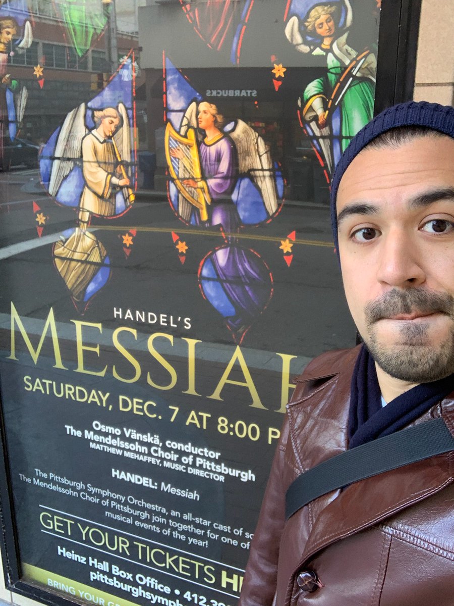 ROllarsaba's tweet photo. Excited to return to Heinz Hall TONIGHT with the @pghsymphony led by the outstanding @OsmoVanska for Messiah! 28 degrees for a 10am rehearsal! @ADAArtists @cardiffsinger https://t.co/tkaf5hwa7c