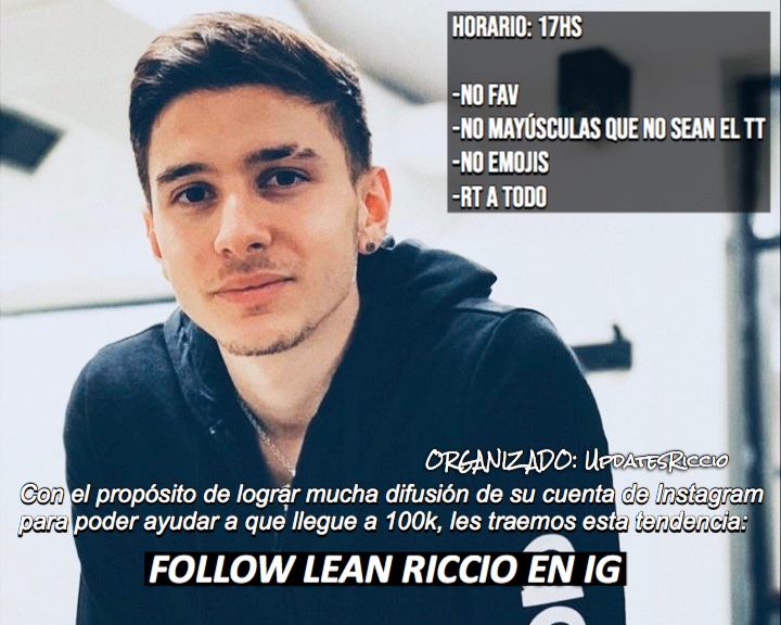 UpdatesRiccio's tweet image. ¡NUEVA TENDENCIA!

Todo con el propósito de ayudar a @LeanRiccio  que llegue a sus merecidos 100k, ojalá se copen y explotemos twitter!

RT PARA DIFUNDIR
