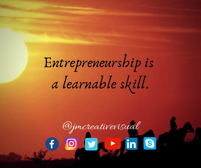 JmCreative's tweet photo. “Up until the last 200 years basically everyone was a freelancer, entrepreneur or indentured. Of course entrepreneurship is a learnable skill.”
― Richie Norton https://t.co/U7jbvqHHtg