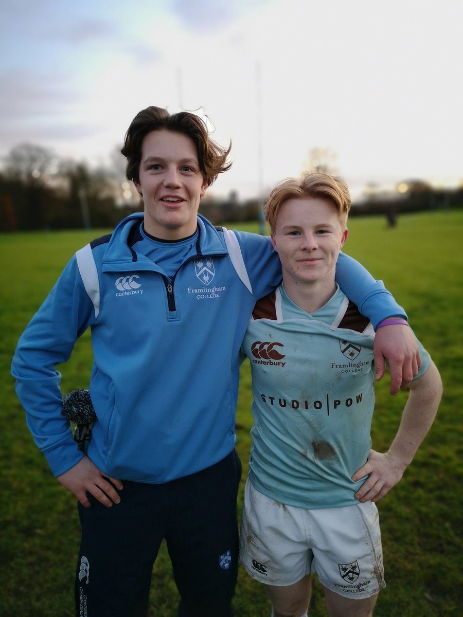 Final game for Jonty and Kenty for the <a href="/FramCollege/">Framlingham College</a> 1st XV today. A hard-fought 24-17 win over a strong Perse side. Thanks for all you've given to College #rugby over the years, boys.  #rugbyunion