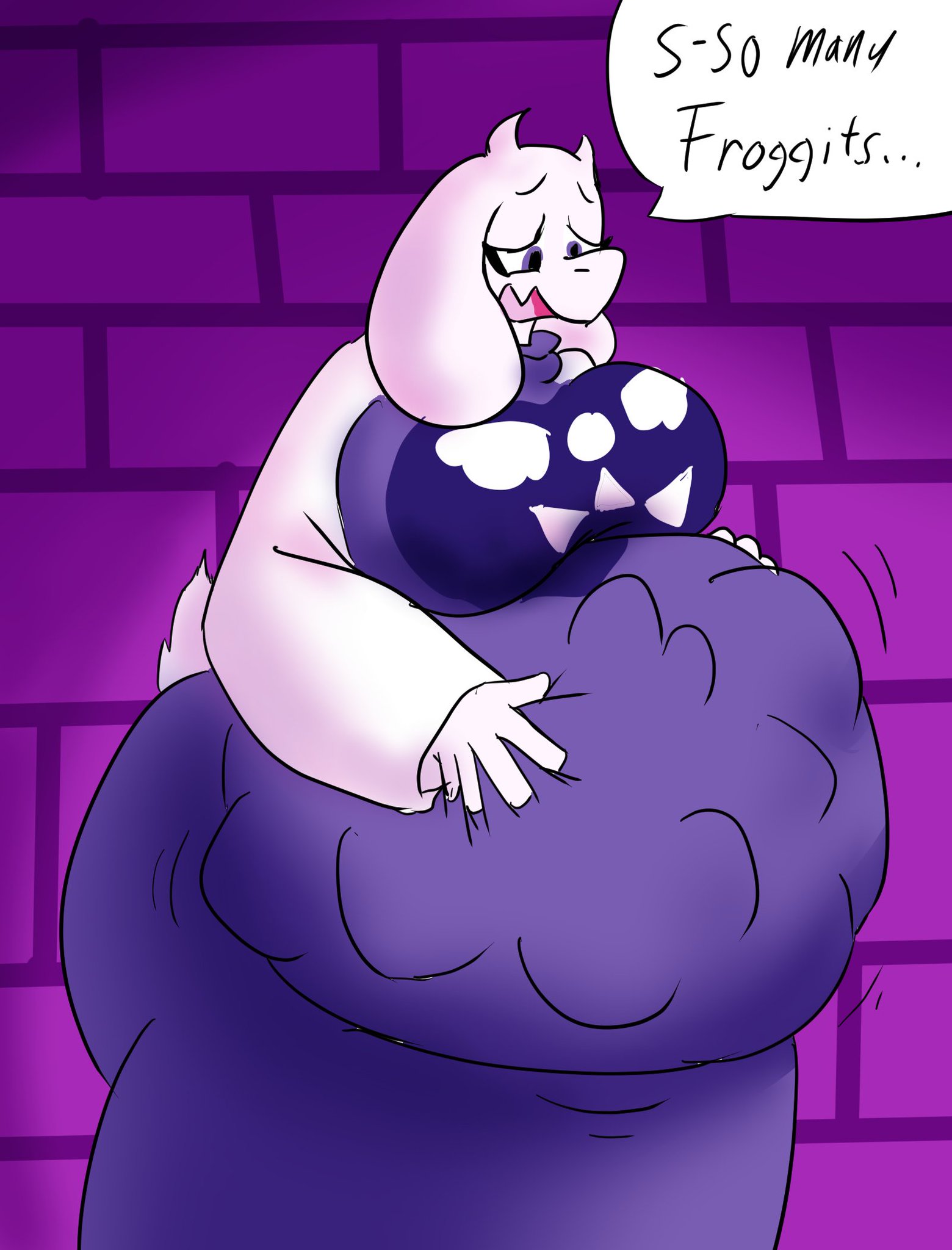 “Tori Vs Froggits (I drew Toriel doing the vore on most of the monsters in ...