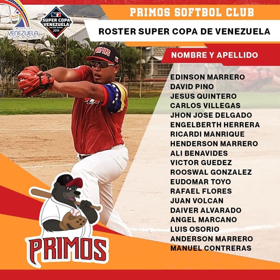 bravosdelarasbc's tweet photo. Primos quiere conquistar la Super Copa.
#Supercopavenezuela2019
#Softbol
#Caracas https://t.co/LJLrwV4bsy