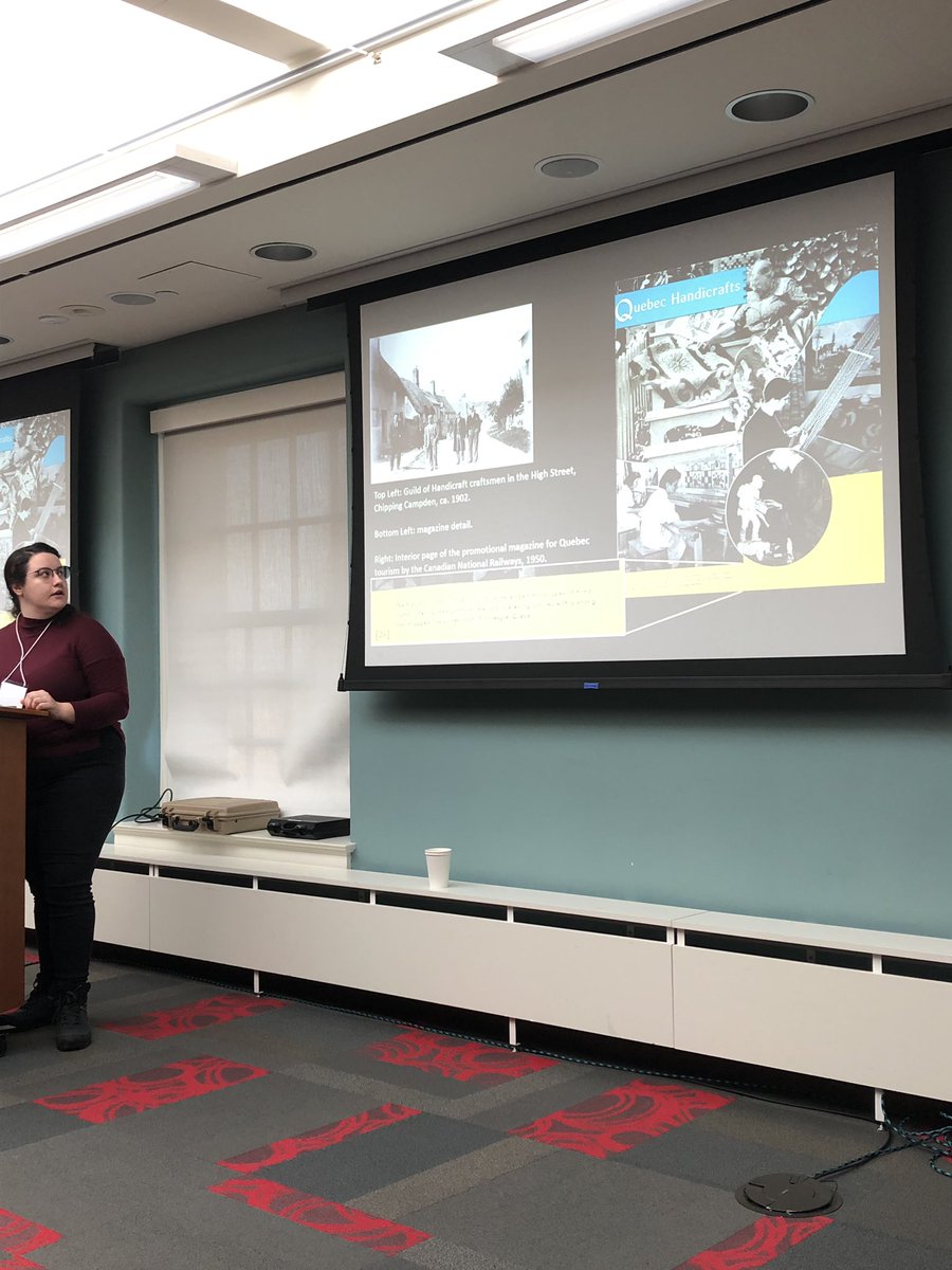 profmoskowitz's tweet photo. Day 2 of #TeachingTextiles : Camille Devaux gets us underway by discussing the role of Cercles de Fermieres in establishing and maintaining Quรฉbรฉcois identity. https://t.co/fUkA3eTUQI