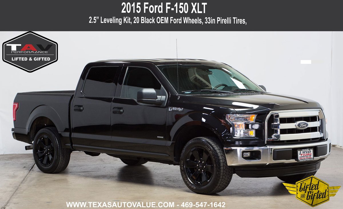 TexasAutoValue's tweet photo. 2015 Ford F-150 XLT Tuxedo Black Metallic 2.5 in Leveling Kit, 20in OEM Black Wheels, 33in A/T Tires #TexasAutoValue #LiftedTrucks #LiftedGifted #TrucksForSale @TexasAutoValue #LiftedandGifted #RoughCountry #bestoftheday #TexasAutoValue #Gifted #amazing #bestphoto - 469-547-1642 https://t.co/GMN3lLViNA