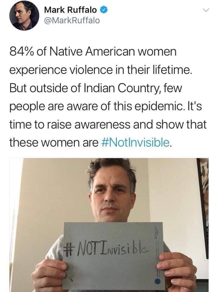 Gish_Moore's tweet photo. Ah. If I didn’t already respect this guy @MarkRuffalo #NotInvisible https://t.co/7EHRloSBNJ