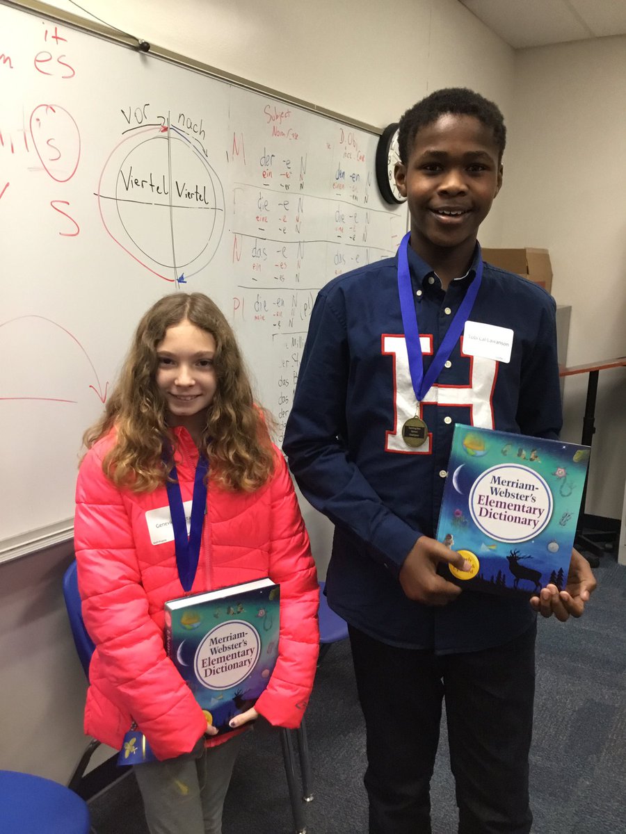 pdwpdw1997's tweet photo. After 10 long rounds of spelling some tough words, we have our Bell Prairie Spelling Bee winner and runner-up. Congratulations to Tobi and Genevieve for a job well done. Tobi will be advancing to the  county spelling bee in February.  @bp_mustangs @nkcbee https://t.co/Hr84oxajtS