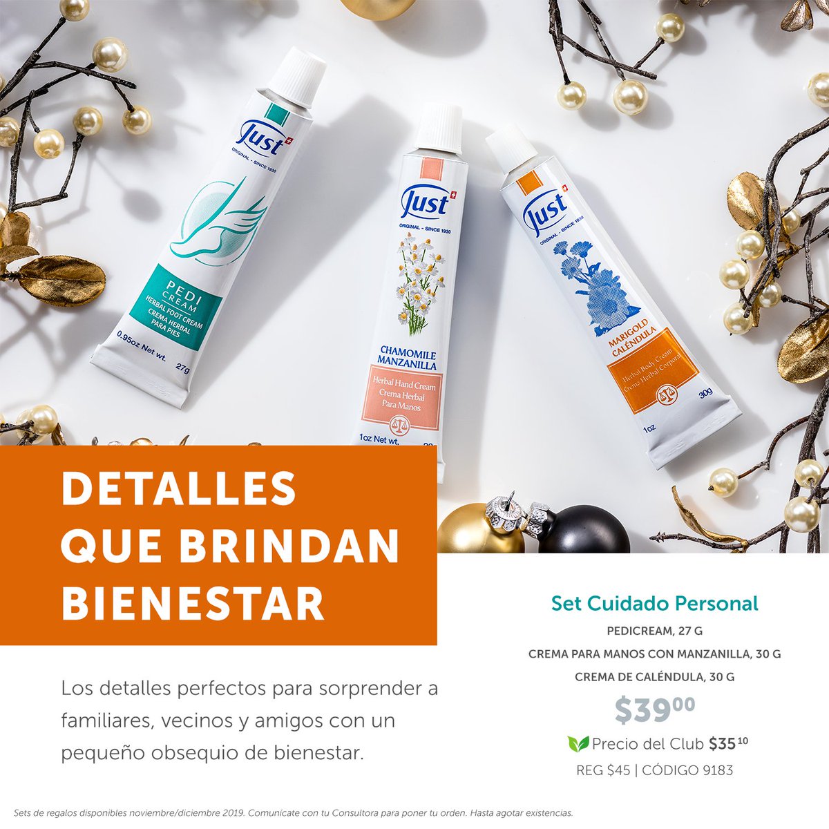 JUSTESBIENESTAR's tweet photo. ⭐️ Con nueve sets de regalo fantásticos, tienen muchas opciones para regalar bienestar esta temporada 🎄🎁. ¡Desde aromaterapia, cuidado para el rostro y mucho más! 👃🏼💆🏻😍‍ Comunícate con tu Consultora Just para realizar tus pedidos. 🙋🏻 https://t.co/ZKtYwD79ts