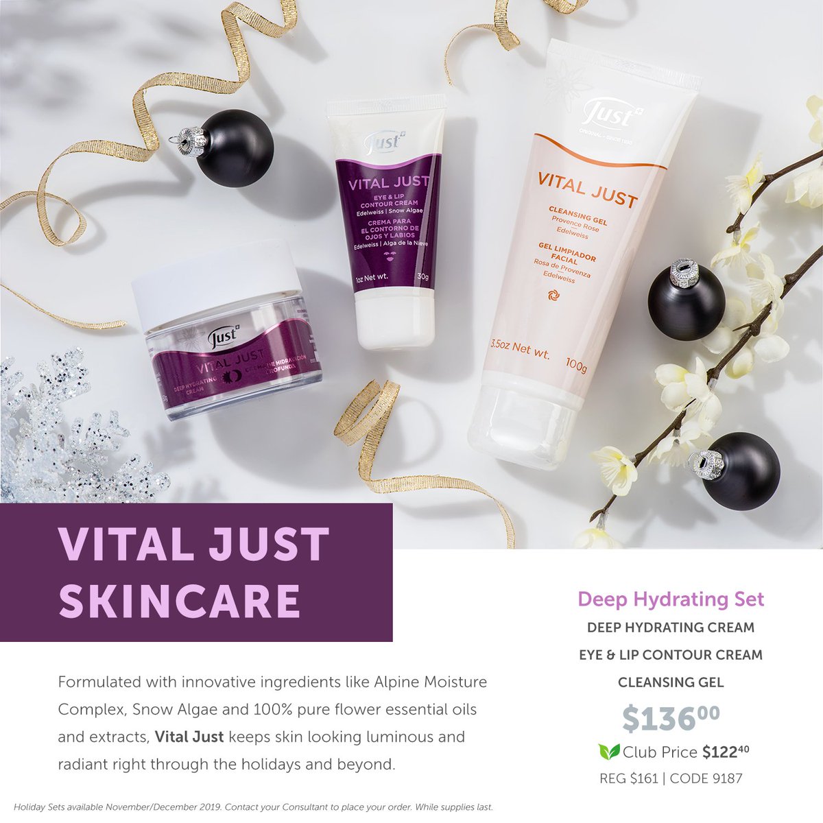 JUSTUSAOFFICIAL's tweet photo. With nine fantastic product sets ⭐️ from aromatherapy to skincare, you have a lot of options to give Just wellness this season. 🌿 ❤️ Don't wait until the last minute to shop! 🛍 Contact your Just Consultant to place your orders. 🙋🏻‍ #JustUSA #Gifts #GiveWellness #Holidays https://t.co/O3HqeJ179D