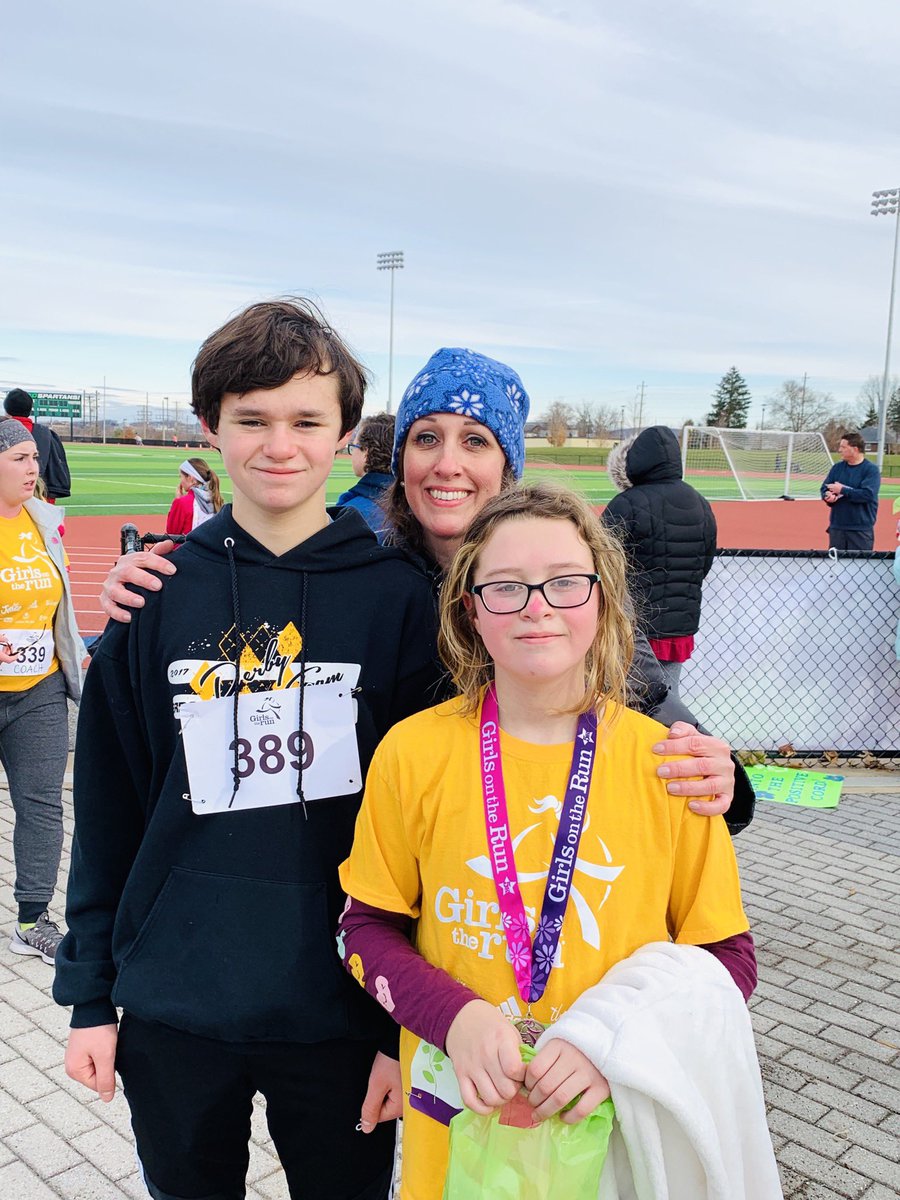 My baby crossed the finish line today with her big brother, her #GOTR running buddy. My ❤️ is so full.