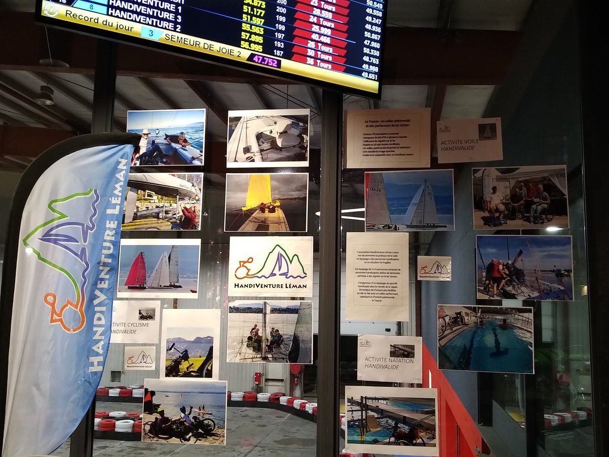handiventure's tweet photo. Merci au #Rotary #Annemasse #Genevois pour la Soirée organisée à #OnKart #Viry au profit d associations solidaires dont @handiventure . La team #handivalide a tenu le stand hvl et piloté pour la bonne cause ! #handisport #thonon #chablais #leman #handivoile #natation #handbike https://t.co/mzei91gvNH