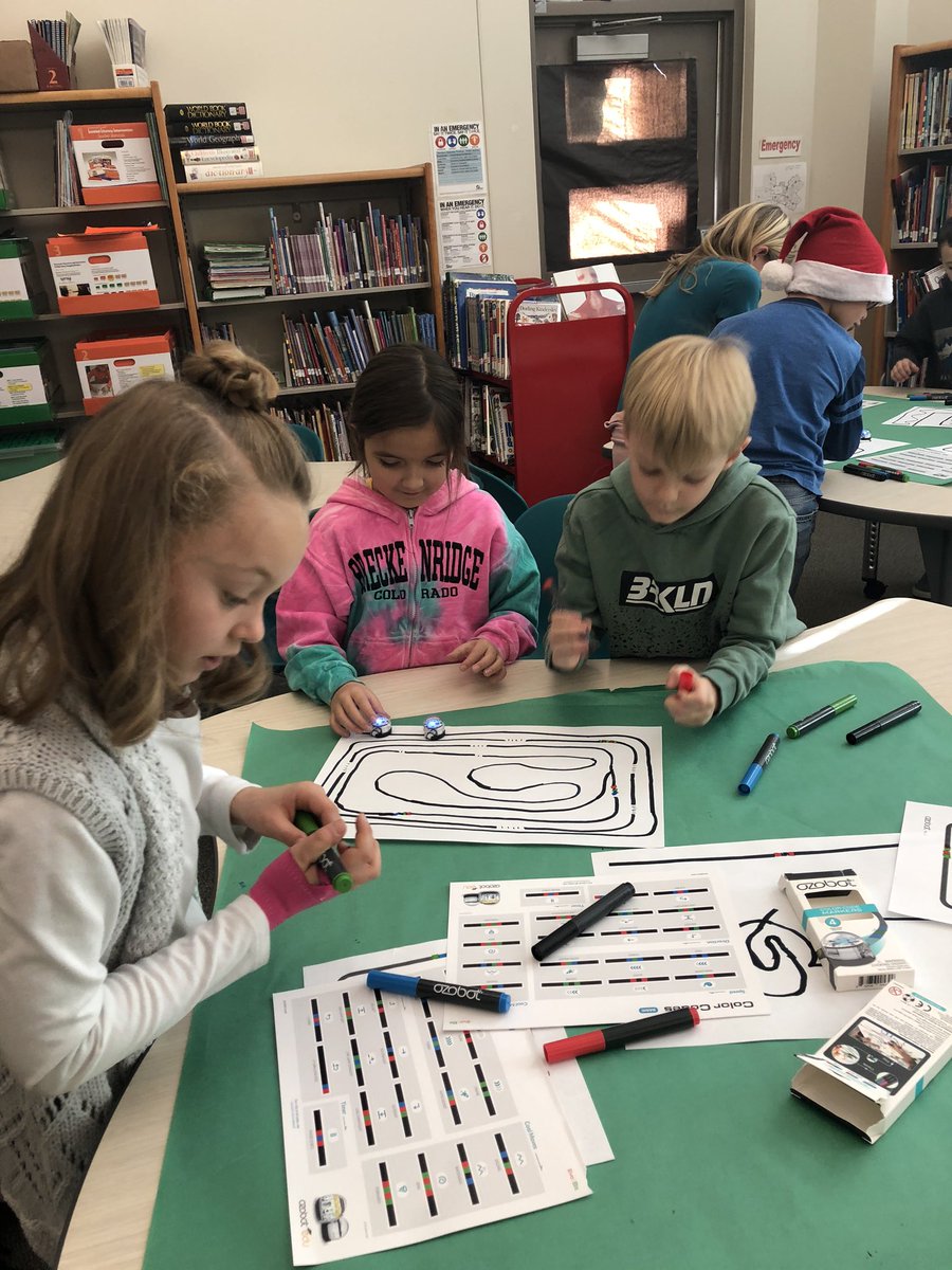 bhelementaryco's tweet photo. Third graders coding with Ozobots. So fun watching them collaborate and problem solve with each other. #teamjeffco#jeffcogenerations#jeffcoedtech https://t.co/szlGEHsWTH