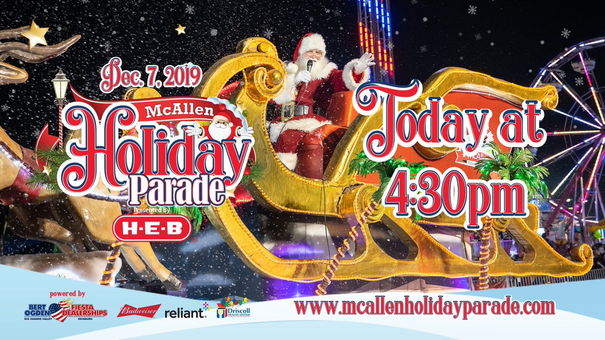 ✨TODAY is the🎅🏻2019 McAllen Holiday Parade presented by @HEB! Stadium tickets 🎟 at bit.ly/34KwHre - while supplies last! #McAllenHolidayParade #MHP2019 #SoPoleofTXMcAllen #ChristmasinMcAllen