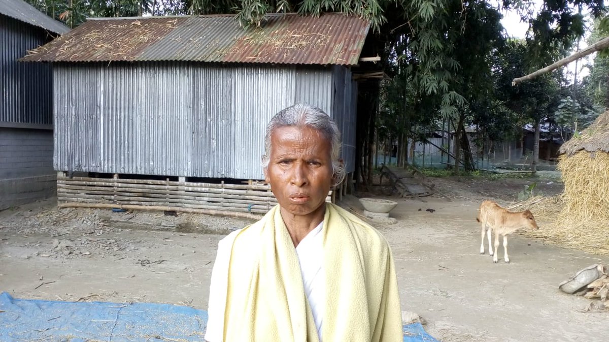 AshokActionaid's tweet photo. Tepri Barman, 74, Coochbehar, single women/ widow constantly follow with authority for a piece of land and then house for her, struggled continued more than 5 years finally she and other 12 families from her neighborhood able to get their entitlements https://t.co/nN1kk1MwVL
