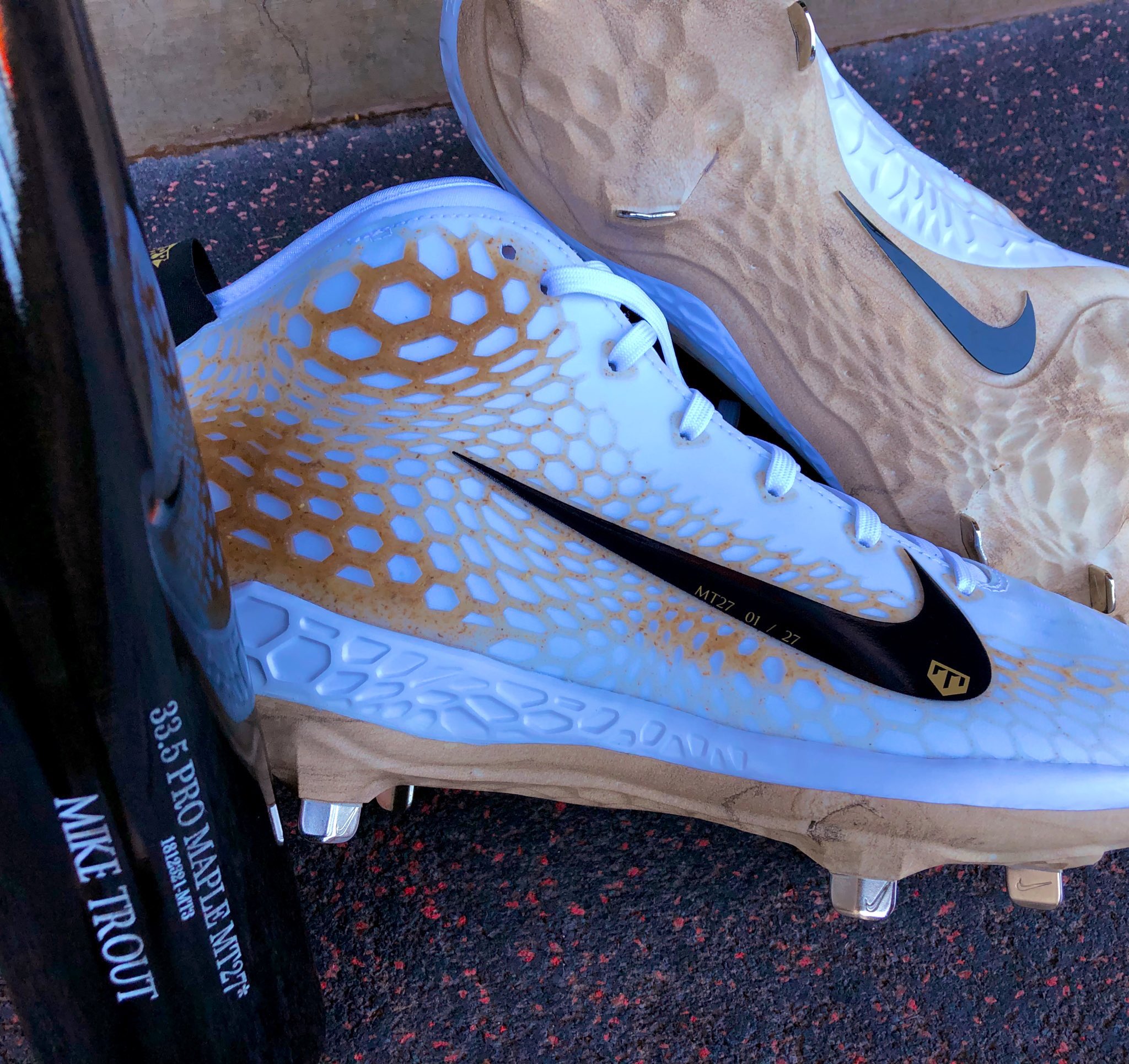 custom mike trout cleats