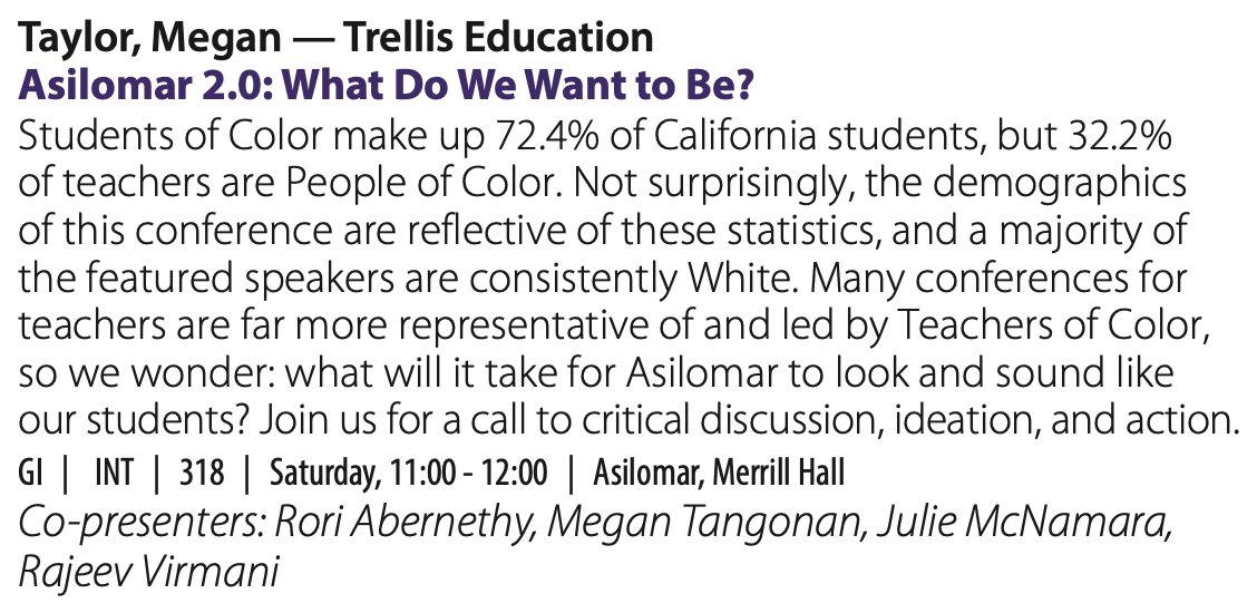 Dan Meyer (@ddmeyer) on Twitter photo If you go to any session at #cmcmath today, let me recommend <a href="/ilovemath11/">Megan W. Taylor</a> & friends reimagining of conference diversity here.
If you go to TWO sessions ... well I'm up in Merrill Hall in at 9:30. 🙃 If you go to any session at #cmcmath today, let me recommend <a href="/ilovemath11/">Megan W. Taylor</a> & friends reimagining of conference diversity here.
If you go to TWO sessions ... well I'm up in Merrill Hall in at 9:30. 🙃