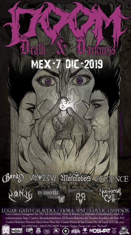 BBeat105's tweet photo. - El #DoomDeathDarknessMexFestival será en el @GatoCalavera, tendrá a #Bardo, #Abyssal, #Evidence, #Evanoth, #Matalobos, #Monje, #RubrumRegnum y #NocturnalCall
#BlastBeat105 https://t.co/MBTsy0iNHY