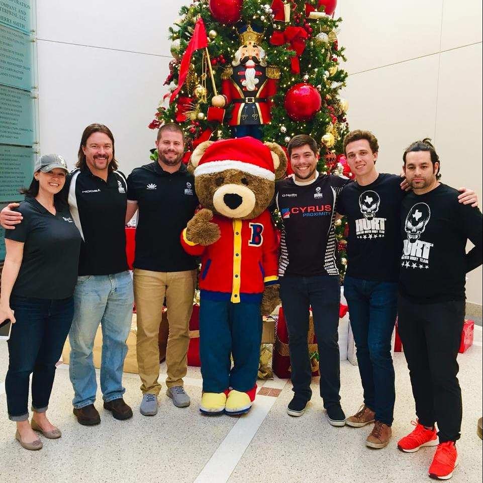 iplayhurt's tweet photo. On Friday, 12.07.2019, HURT donated to &amp; joined with @bennettsbears to deliver @buildabear to kids at @memorialhermann and area children's hospitals. We are proud bring awareness to children with cancer and smiles to these strong and amazing kids. #cancer #cancersucks #ForTheKids https://t.co/ZAiEoQIowB