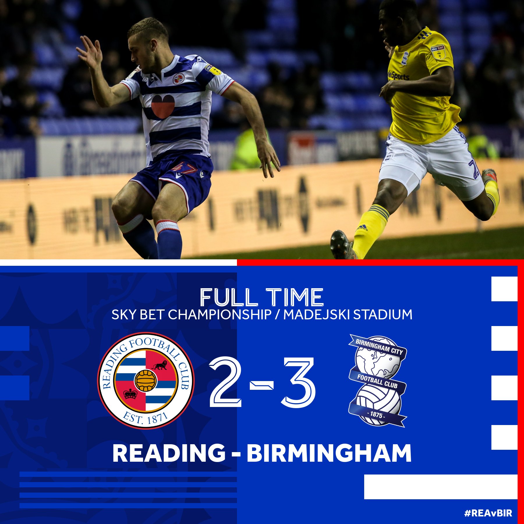 Reading FC on Twitter "FULLTIME ReadingFC 23 BCFC No time for