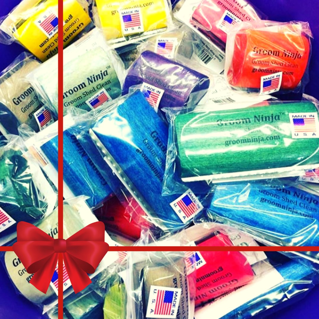 Day 7/24 -- All the colours under the rainbow. The Groom Ninja shedding &amp; cleaning tool is a multi-use item! Remove hair, mud, and dirt from more than your dog or horse - try it on your saddle pads, blankets, and inside your car.

Find a dealer near you, click the link in our bio