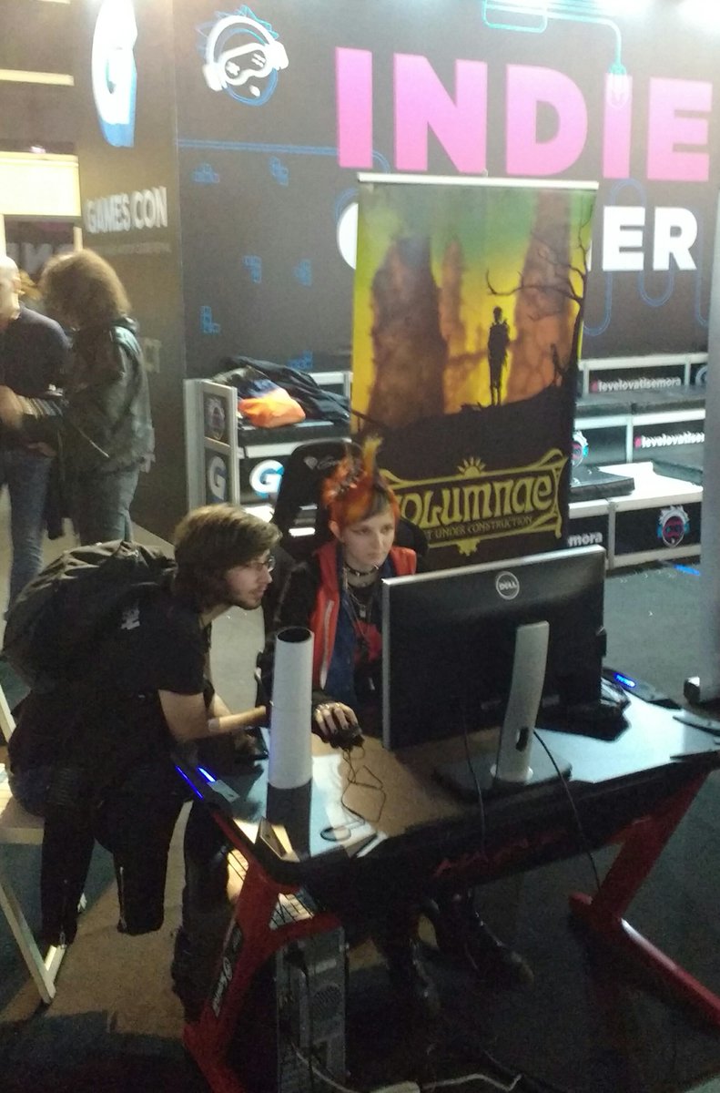 If you're coming to Games.con Belgrade today or tomorrow, you can try our current build of Columnae. You can find us at Indie Corner.