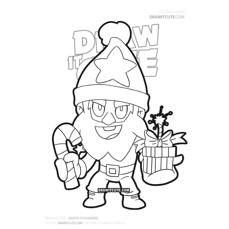 Brawl Stars Coloring Pages Dynamike Coloring And Drawing - como pintar a dynamike brawl stars