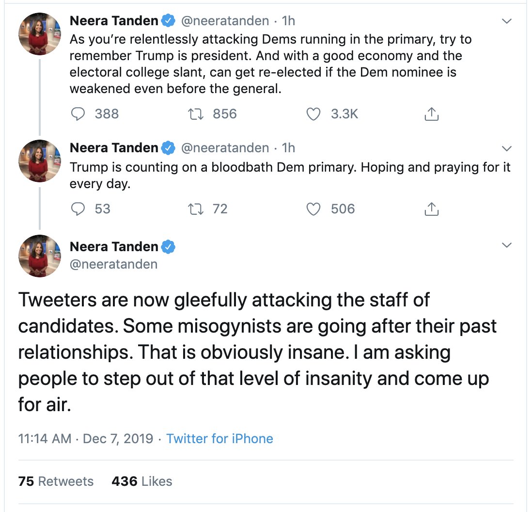 Luke Savage On Twitter Neera Tanden Just Tweeted Condemnation Of People Attacking The Past Relationships Of Presidential Campaign Staff Turns Out What She Meant Was People Pointing Out That A Senior Buttigieg