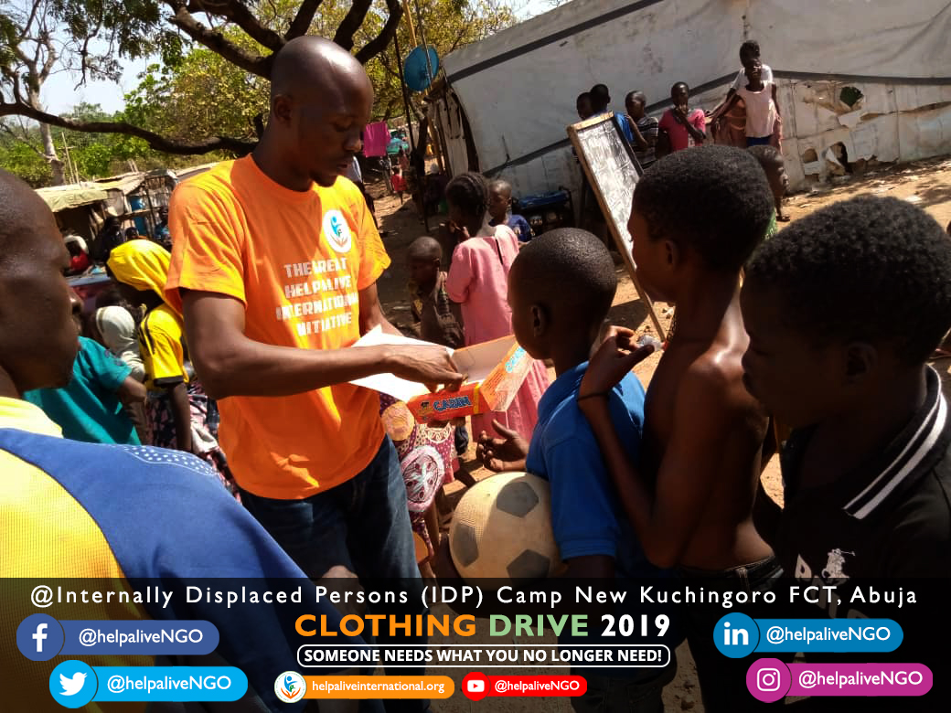 helpaliveNGO's tweet photo. Giving back to our community! Clothing Drive 2019 @ Internally Displaced Persons (IDP) Camp New Kuchingoro FCT, Abuja
@anthonyfjoshua  Quote: Always remember where you are coming from! congrats A.J #RuizJoshua2  #helpalivengo #clothingdrive #charity https://t.co/5Eyhd5QAGZ