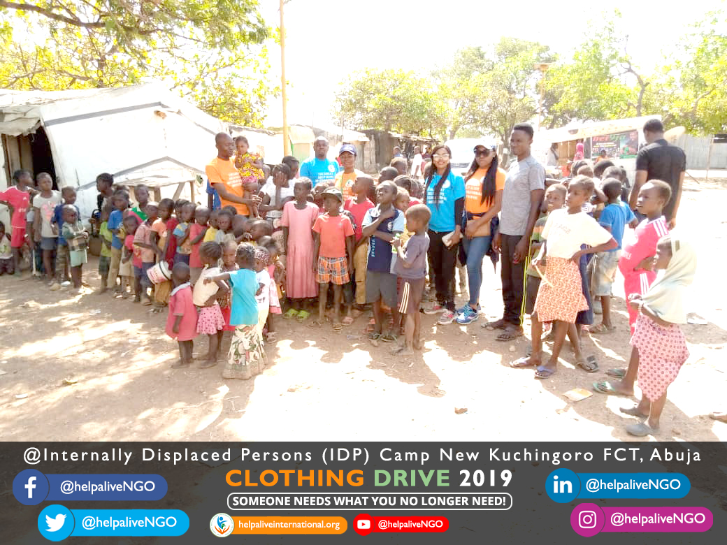 helpaliveNGO's tweet photo. Giving back to our community! Clothing Drive 2019 @ Internally Displaced Persons (IDP) Camp New Kuchingoro FCT, Abuja
@anthonyfjoshua  Quote: Always remember where you are coming from! congrats A.J #RuizJoshua2  #helpalivengo #clothingdrive #charity https://t.co/5Eyhd5QAGZ