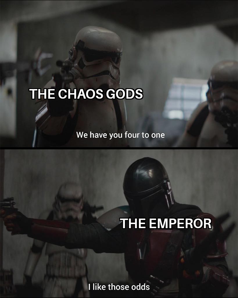 The Emperor channeling his inner giga chad : r/Grimdank