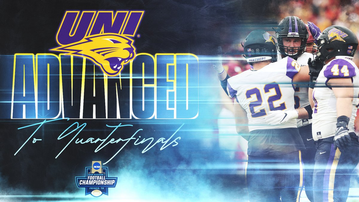 NCAA_FCS's tweet photo. QUARTERFINAL BOUND!
@UNIFootball upsets No. 7 South Dakota State, 13-10, and will be sticking around to play No. 2 James Madison in the Quarterfinals!!
#FCSPlayoffs #FCS https://t.co/Xi0FrwWlT5