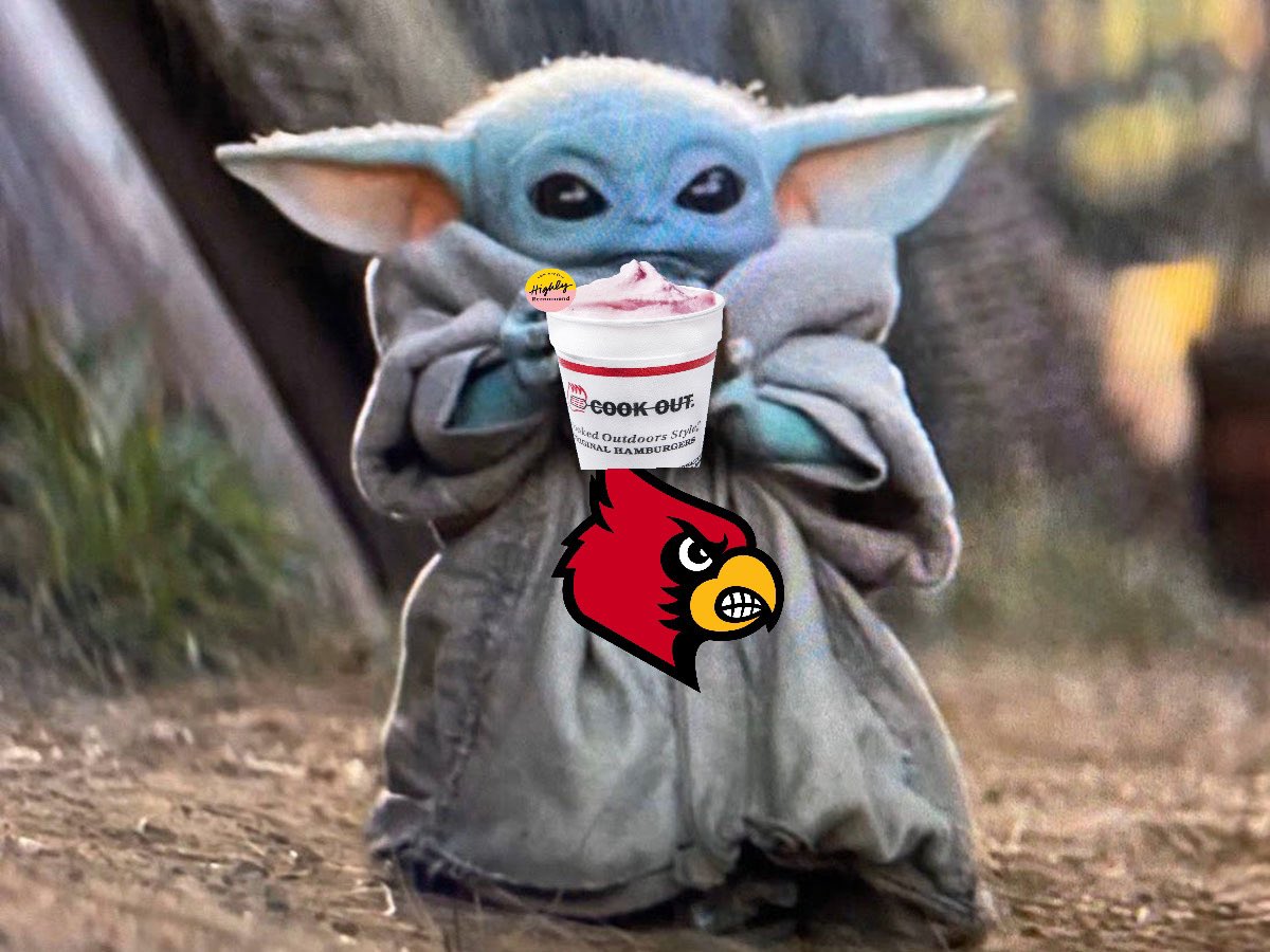 Baby Yoda supports this message <a href="/CookOut/">Cook Out</a> #BringCookOutToLouisville