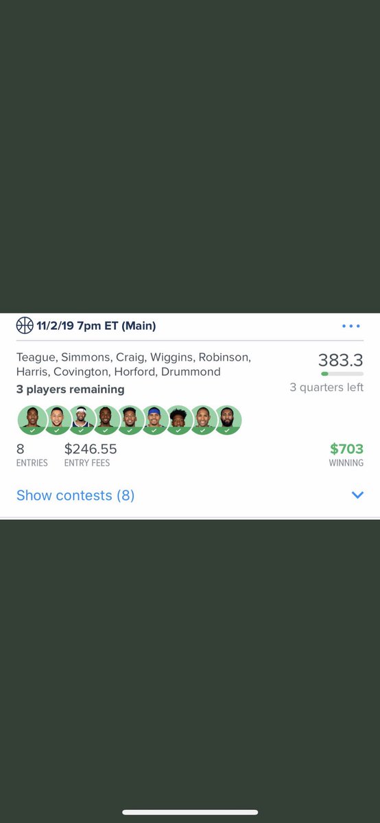 LETS TAKEOVER TODAY! We’re playing the single game slate tonight for NBA and lineups have been sent! Let’s cash today and kill NFL tomorrow! Crazy deals available. Join NOW AND WIN TODAY! 🚨👇PROMOS🚨👇 dfs-store.myshopify.com