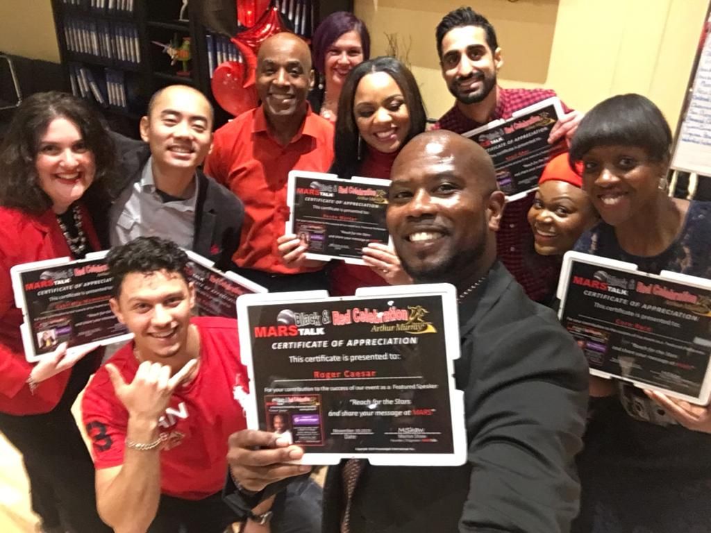 group of speakers at mars talk about celebration 