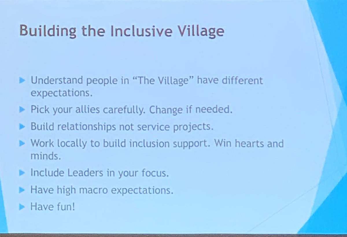JennySterpin's tweet photo. Having high expectations is necessary to build inclusive practices. All educators play a critical role in reducing segregated systems. Everyone wins w/ effective systems & supports. #Tash2019 #LFLEADSTHEWAY @rachleeabel @joey_kowalik @acwahlert @sassenp @jennykurth @RyanAbrams13 https://t.co/fpQTbU0H4B