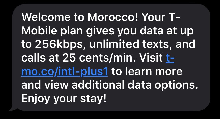 tiffthetechie's tweet image. We have a new friend in our travel group. She's switching to #TMobile as soon as we get back to the States! She's also going to enjoy our hefty discounted plan for our Veterans! 💖🇲🇦🛫#SimpleGlobal #PassportRequired #NERules