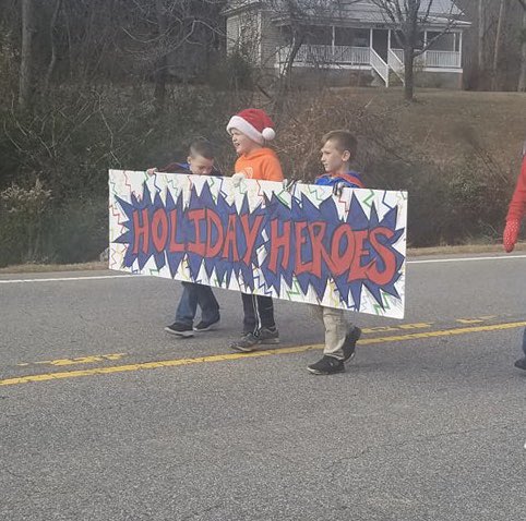 Our Holiday Heroes! Special thank you to our PTO and the Blalock family for our wonderful float.   ￼#BahamaChristmasParade #MangumRocks #WeAreDPS