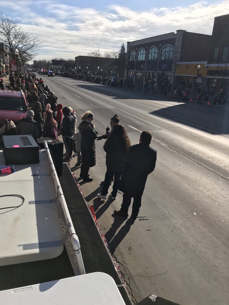 Judging the Oxford Christmas parade this morning!  Go, Wildcats!!