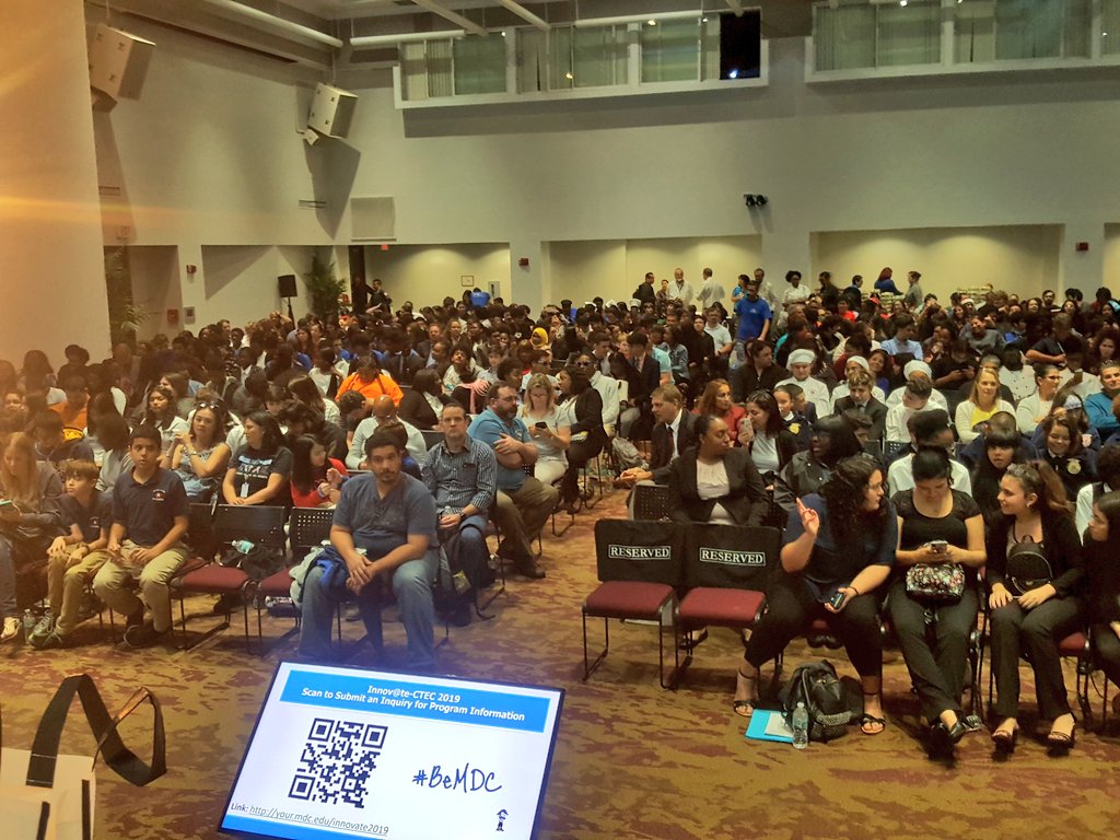 MDCPSSTEAM's tweet photo. 600+ participated in great #MDCPSSTEAM competitions at today's #InnovateCTEC challenge. Thank you @CTEMiami team for your dedication to our beautiful #305 https://t.co/cqLeo8hI7z