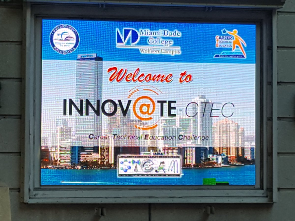 MDCPSSTEAM's tweet photo. 600+ participated in great #MDCPSSTEAM competitions at today's #InnovateCTEC challenge. Thank you @CTEMiami team for your dedication to our beautiful #305 https://t.co/cqLeo8hI7z