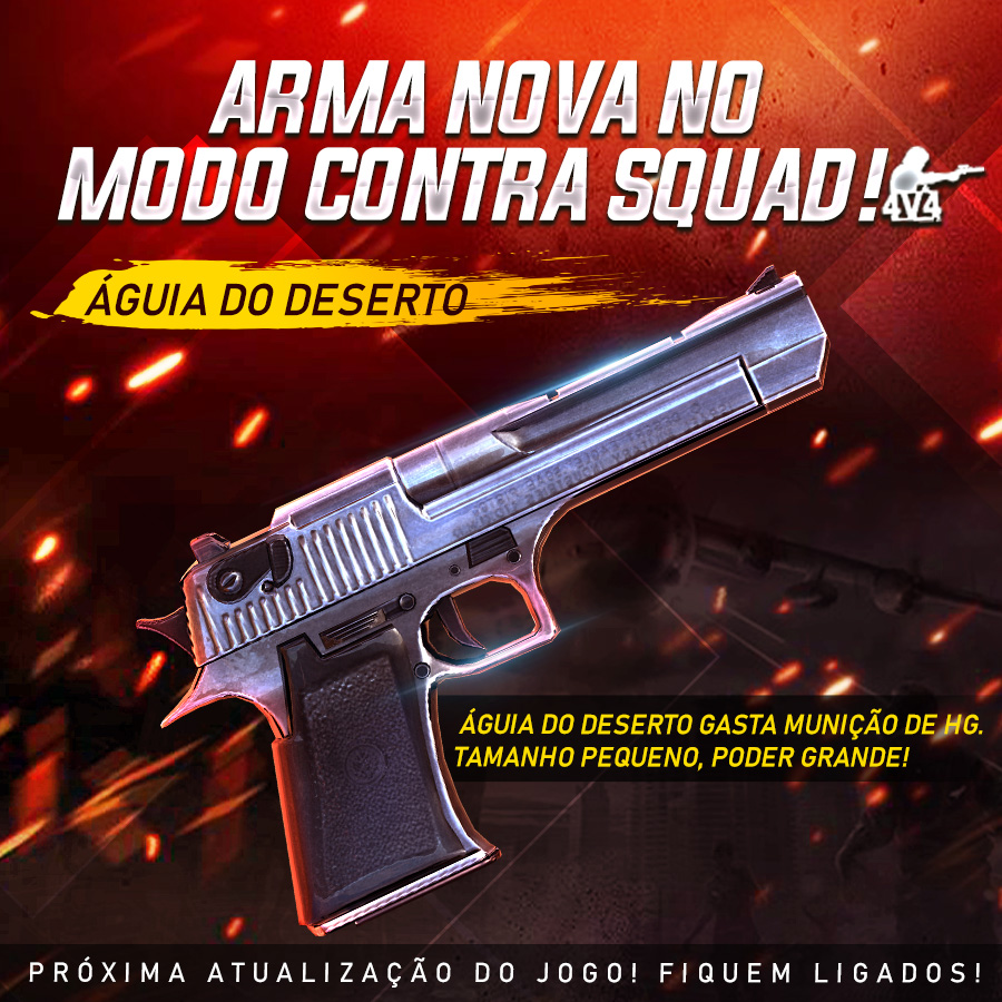 Garena Free Fire Brasil on X: A Desert Eagle está chegando no Modo CS! A  próxima atualização promete, então não deixe de testar as novidades. Dia 11  de Dezembro!  / X